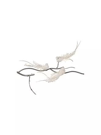 GOODWILL | Dekofigur Bird on clip 18cm white | 